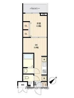 ウィルテラス用賀【4階】の間取り