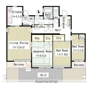 BLESS阿佐ヶ谷 the Seasons A棟【1階】の間取り