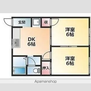 ドミール月見【1階】の間取り