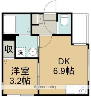 ソレイユテラス福室【2階】の間取り