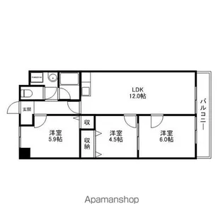 グランドール壱番館【2階】の間取り
