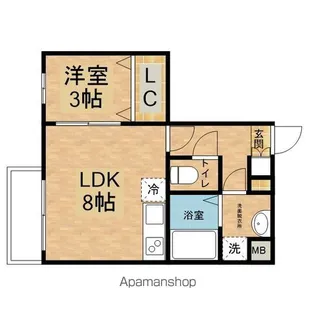 BLESSED LIFE花京院【2階】の間取り