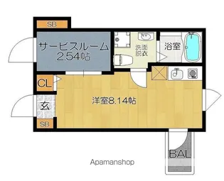 ガレット和白【403号室】の間取り