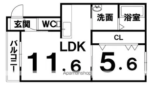 CLARAⅡ【205号室】の間取り