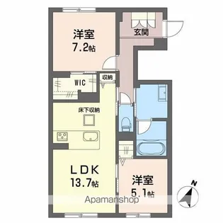グランドビーンズ5【1階】の間取り