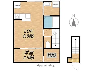 フォルモント米原【203号室】の間取り