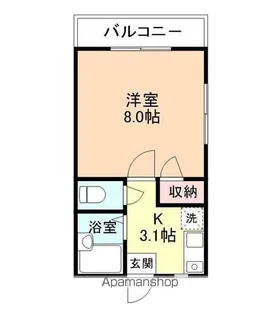 ナチュラルH【201号室】の間取り