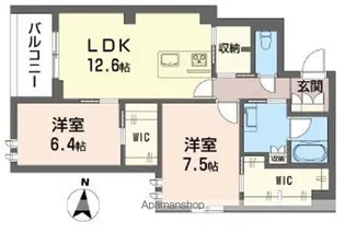 クレストタウン常盤【3階】の間取り