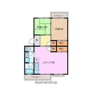 江場ハイツ【3階】の間取り