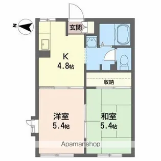ハイライフシティ北天昌寺A【1階】の間取り