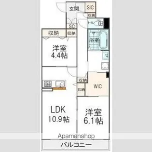 アイリスタ柏【3階】の間取り