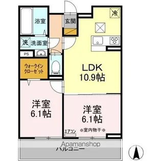 エスポワール【1階】の間取り