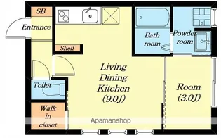 Nalu【208号室】の間取り