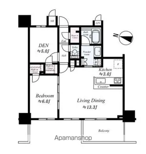 フェアリーガーデン横濱阪東橋【6階】の間取り