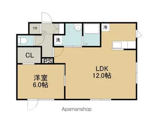 アリエッタ東開A【201号室】の間取り
