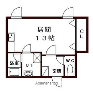 ペルドゥエープス藻岩【102号室】の間取り