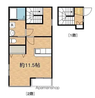 ボヌール上田【206号室】の間取り