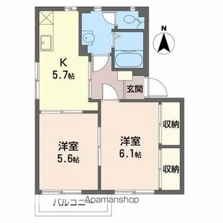 ベル メゾン西河原【1階】の間取り