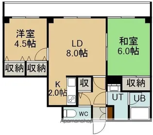 ライオンズマンション函館湯川第3【105号室】の間取り