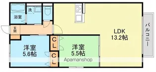 GIRASOLE【202号室】の間取り