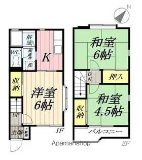 フルールみさとC【1号室】の間取り
