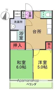 ラフォーレ北宿【202号室】の間取り