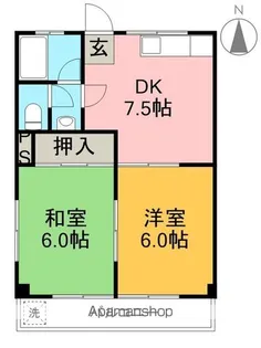 第3コーポ谷内【3階】の間取り
