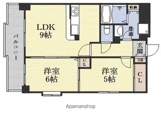 メゾンソアール【4階】の間取り