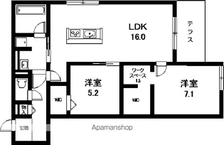 クレストリア【1階】の間取り