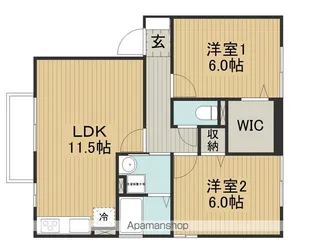 シャルム矢沢 AB【2階】の間取り
