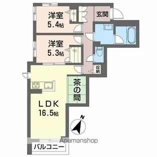 SHAMAISON SANYO【2階】の間取り