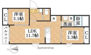 REGALEST Verde【2階】の間取り