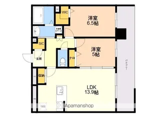 S-RESIDENCE博多駅東awesome【13階】の間取り