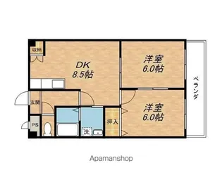 ドリーミィー【403号室】の間取り