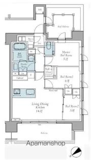 クレストコート東中野【12階】の間取り