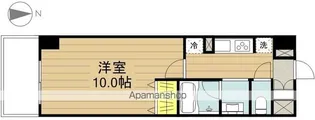 FOUNTAIN PARK SIDE 空【505号室】の間取り