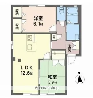 フォーレスアグリ A棟【1階】の間取り