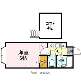 ベルシティ木ノ下【1階】の間取り