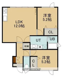 レ・セーナ【101号室】の間取り