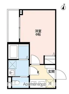 つばめハウス市川【1階】の間取り