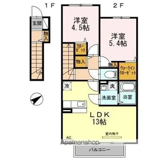 RAY SAKAMOTO【2階】の間取り