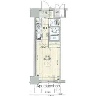 エステムコート博多駅前Ⅱセグティス【4階】の間取り