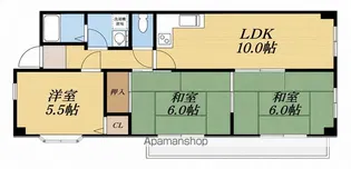 千里山パークヒルズⅡ【201号室】の間取り