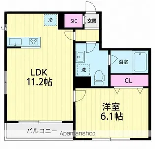 S・FLAT Ⅴ【3階】の間取り