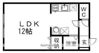 パルコート【201号室】の間取り