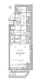 RELUXIA新大橋RIVERSIDE(リルシアシンオオハシ【6階】の間取り