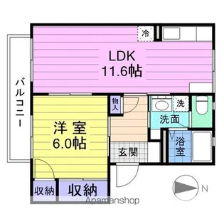 ヴィラパースリー【202号室】の間取り