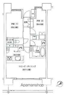 パークホームズ松戸駅前レジデンス【6階】の間取り