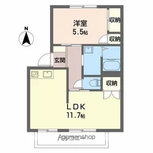 ドルムヤスイ【2階】の間取り
