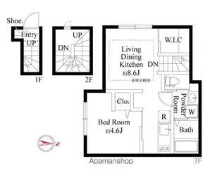 ウッドクレスト東高円寺レジデンス【301号室】の間取り